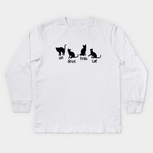 Un Deux Trois Cat Kids Long Sleeve T-Shirt